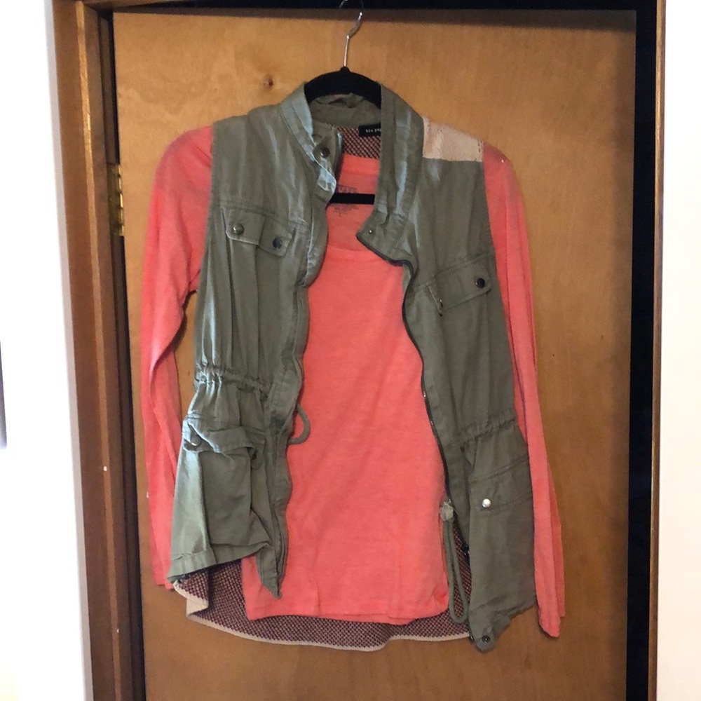 Vest with long sleeve underneath